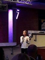 Operndirektorin Nicole Braunger auf der Schlussfeier