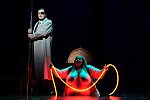 Ralf Lukas als Wanderer u. Elisabeth Hornung als Erda, 3. Aufzug Siegfried